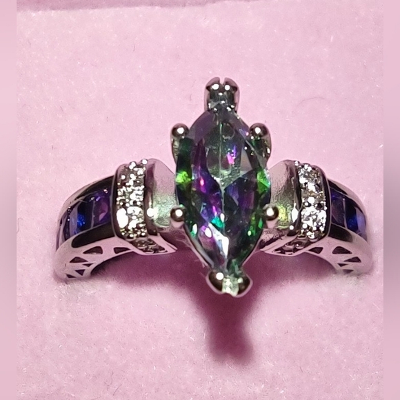 Mystic Rainbow Topaz Fashion Ring - Picture 1 of 13